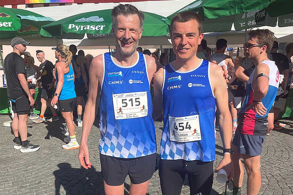Michael Mettin und Florian Koch nach dem Halbmarathonlauf des HiRo Run in Hilpoltstein