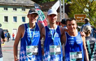 Jan Kundörfer, Leon Schübel und Florian Koch nach ihrem großartigen Lauf, Foto: Martin Kolb